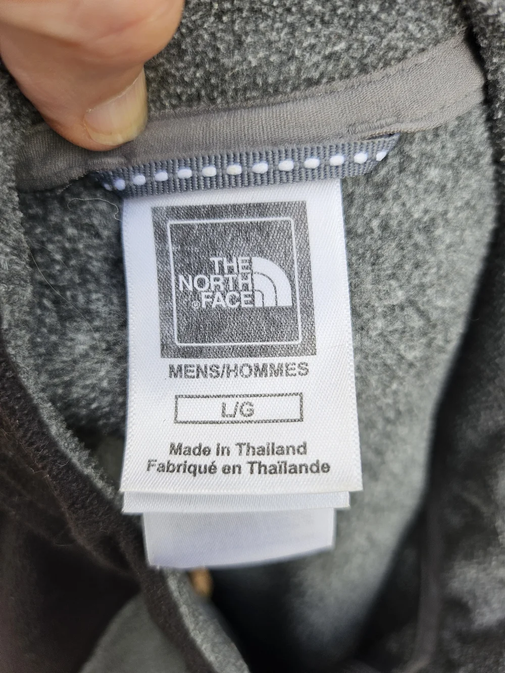 The North Face Men’s Charcoal and Black Half-Zip Fleece Pullover TKA 100 L Read